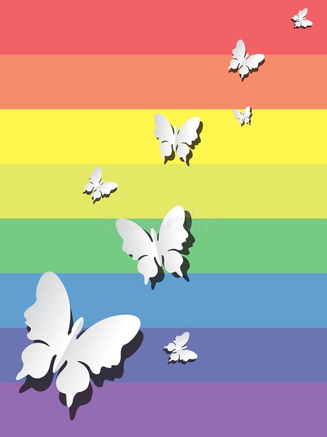 Butterfly paper cut background royalty free illustration
