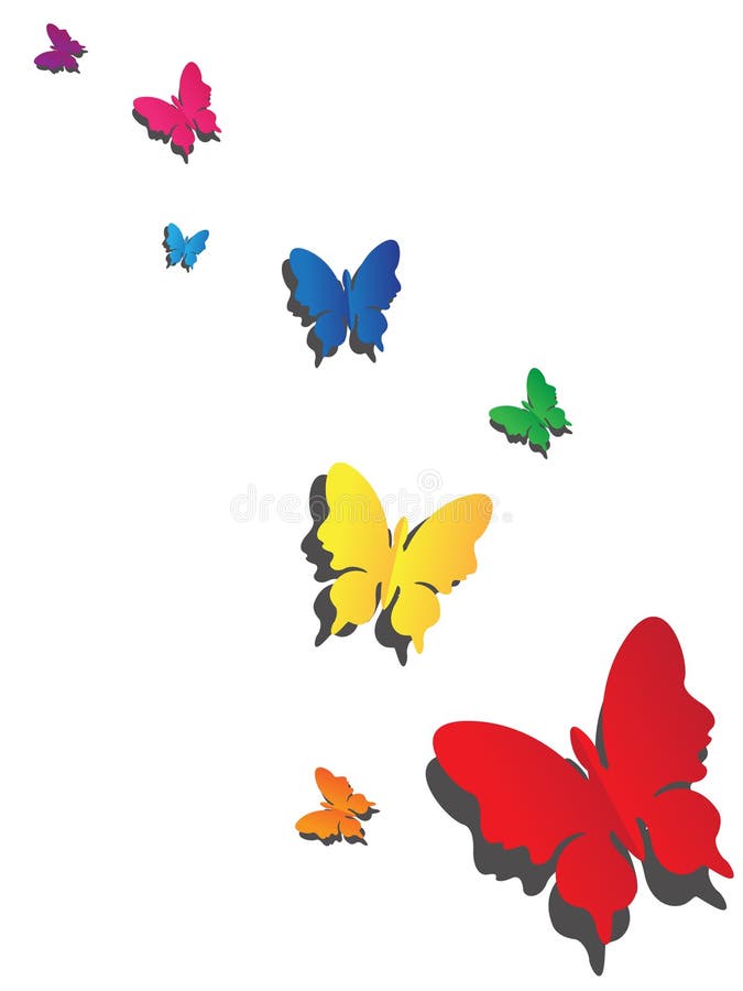 Butterfly paper cut background royalty free illustration