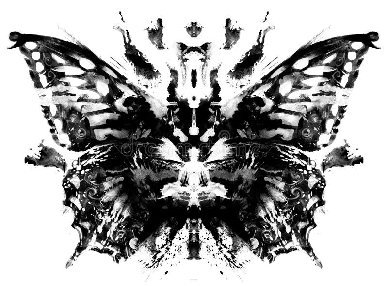Butterfly pattern Rorschach Test style