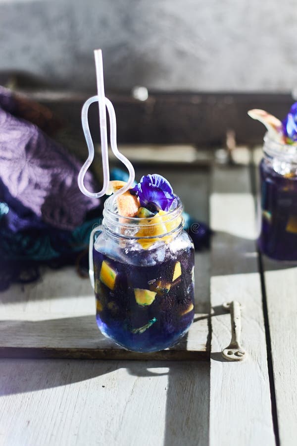 Butterfly pea juice stock photo. Image of asia, asian 99832168