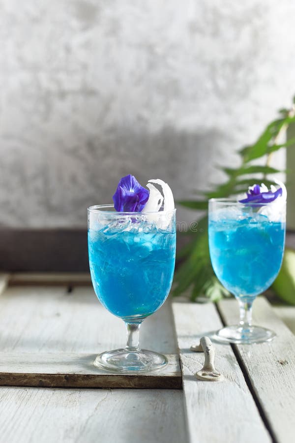 Butterfly Pea Juice. stock image. Image of floral, leaf 158903439