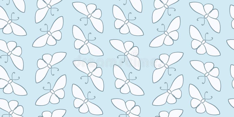 Butterfly Seamless Repeat Background, Vector Butterfly Stock Vector -  Illustration of cute, silhouette: 214728004