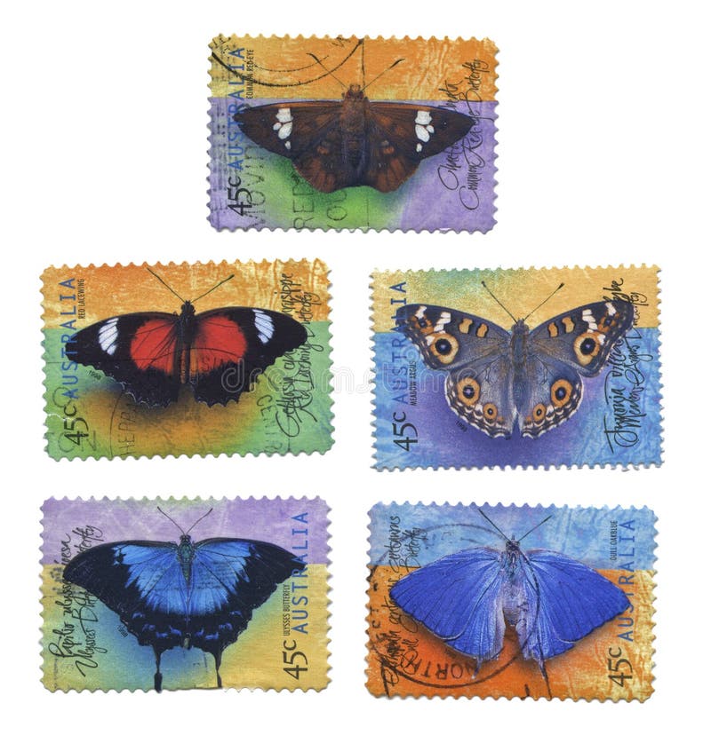 Collection of Butterfly Stamps, Australia