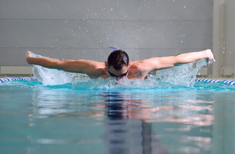 Butterfly stroke stock image. Image of horizontal, fitness 13324543