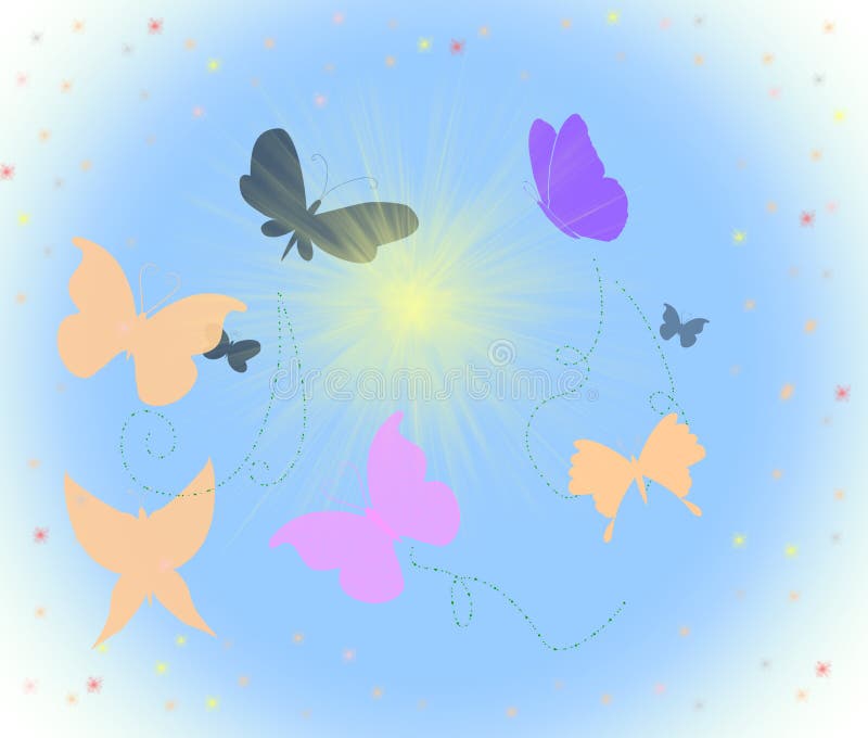 Butterfly and sun