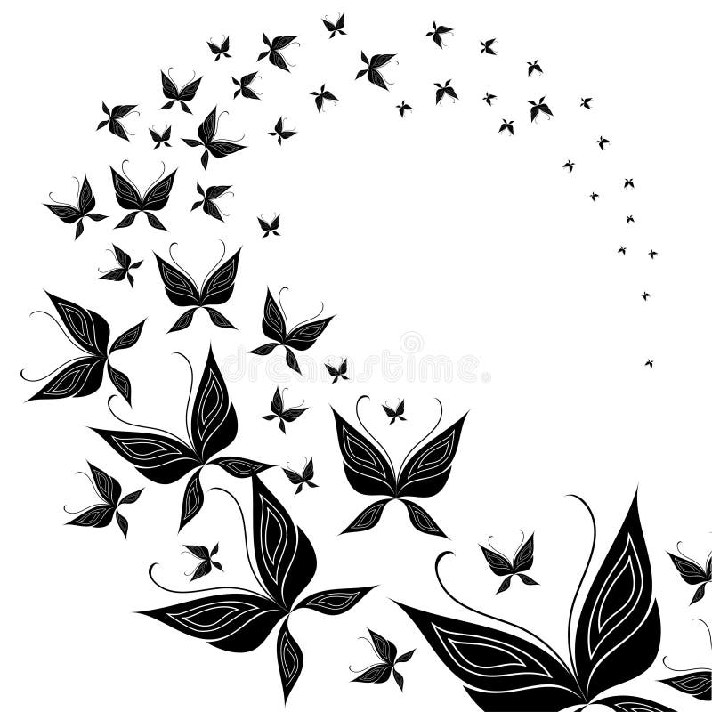 Butterfly swarm stock vector. Illustration of texture - 8031024