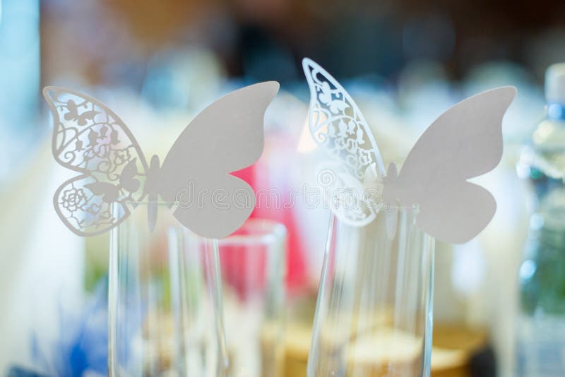 Butterfly table decoration stock photo. Image of background 92645434