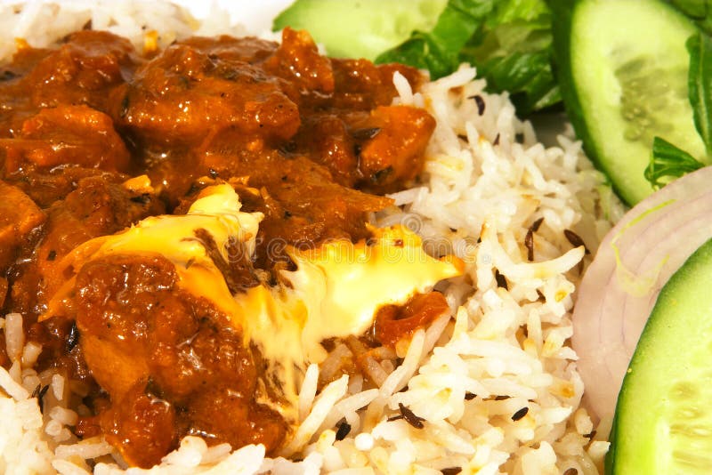 Butterhuhncurry stockfoto