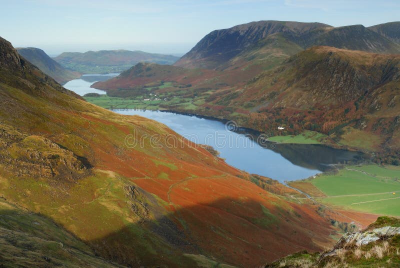 Buttermere stock photo. Image of path, mountains, stones 23415944