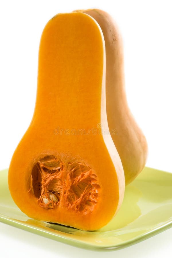 Squash de alune pe vas verde royalty free stock photography