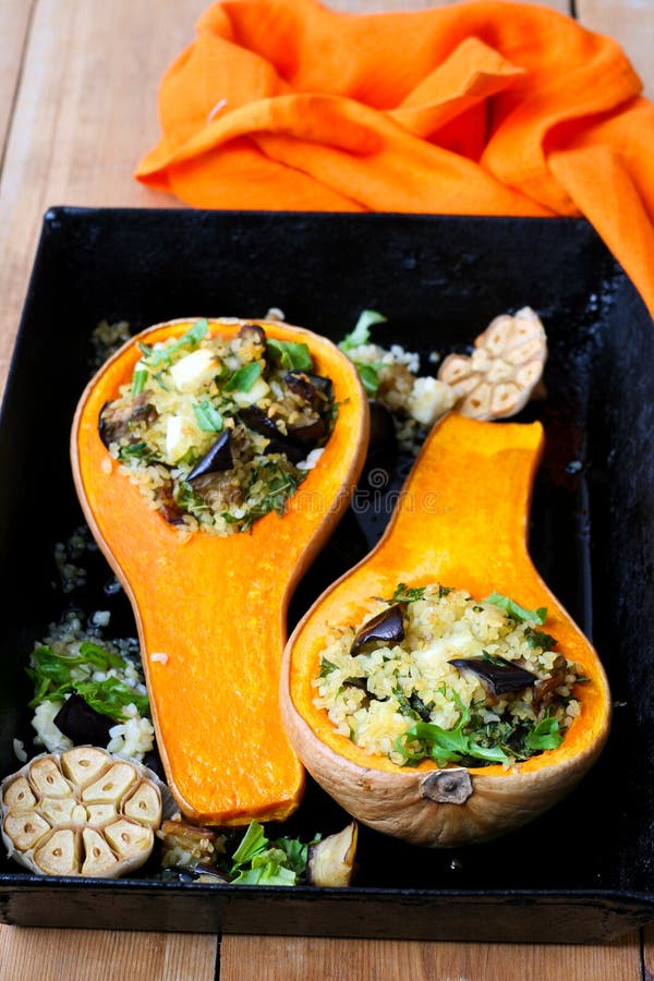 Butternut squash stuffed royalty free stock images Butternut squash stuffed royalty free stock images