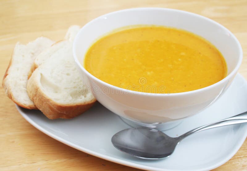 Butternut κολοκύνθη σούπας στοκ εικόνες με δικαίωμα ελεύθερης χρήσης