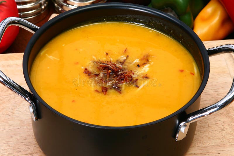 Butternut κολοκύνθη σούπας στοκ εικόνες