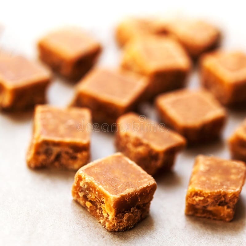 Butterscotch Toffee Caramel Macro with Copyspace Stock Photo Image of