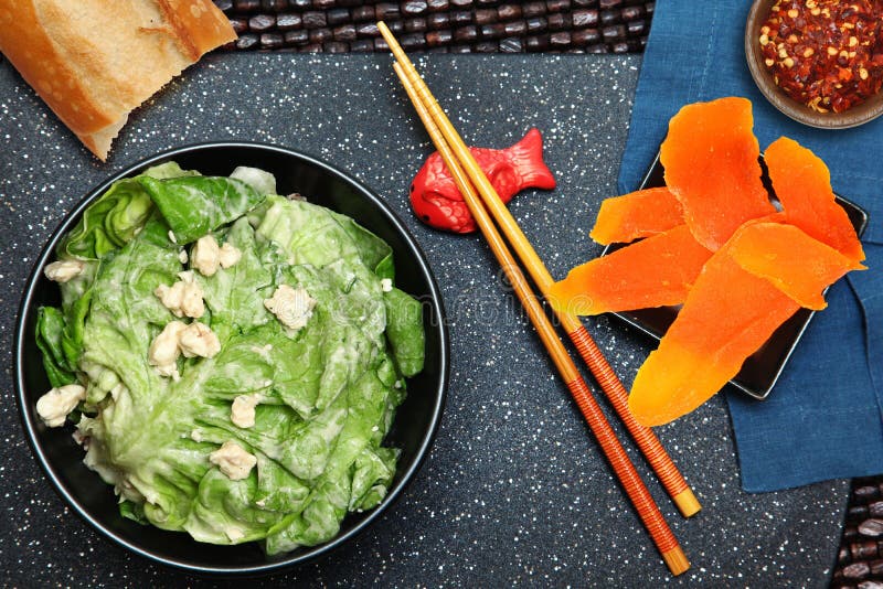 Buttery Lettuce Salad with Blue Cheese Crumbles Stock Photo Image of