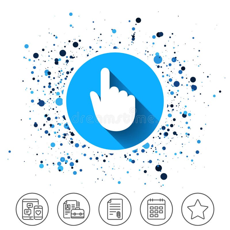 Hand cursor sign icon. Hand pointer symbol. royalty free illustration