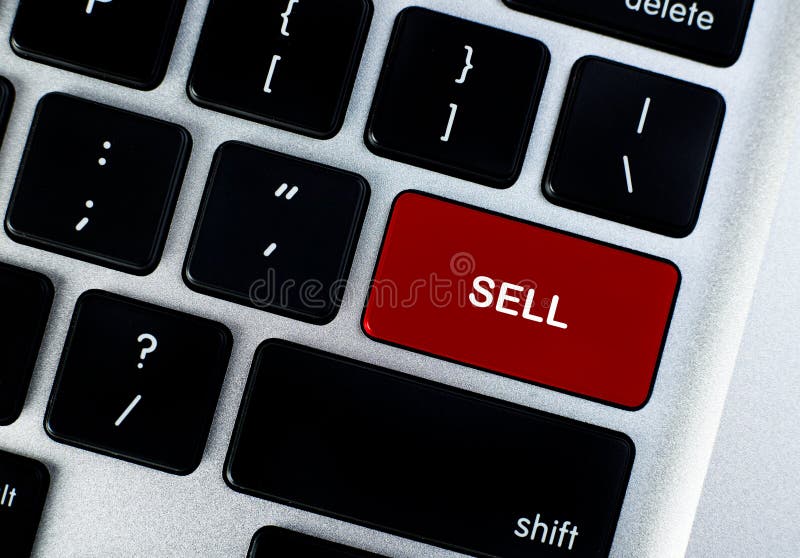 Button close-up on keyboard with sell message. Keyboard sell stock images, royalty-free photos and pictures