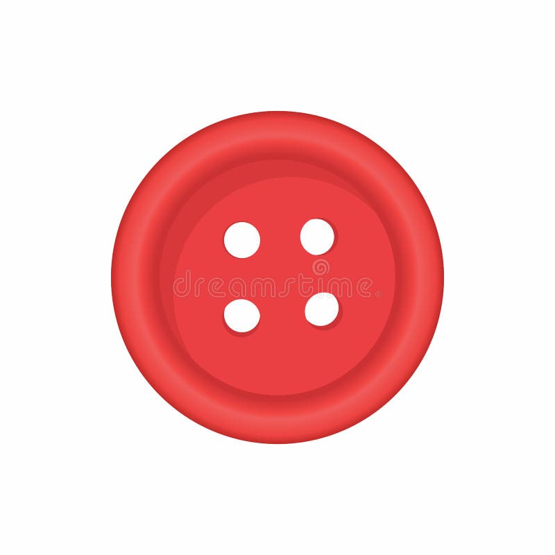 No red button icon cartoon style Royalty Free Vector Image