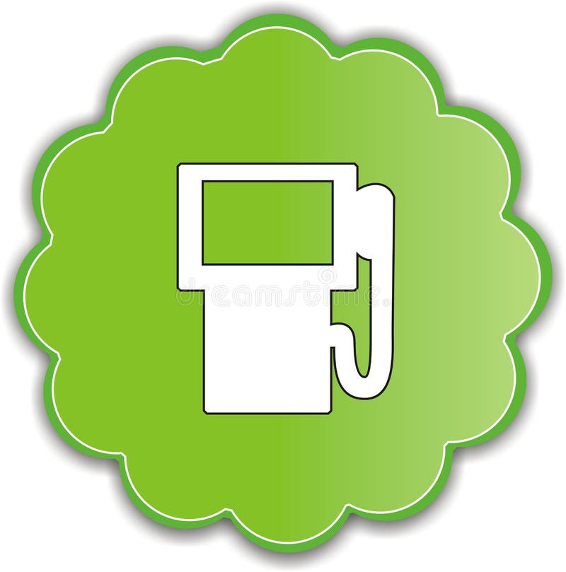 Button with a Gas Pump on it Stock Illustration Illustration of