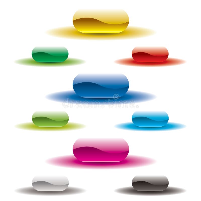 Button glow white royalty free illustration