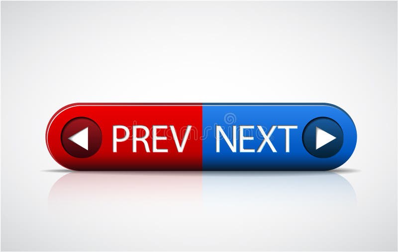 Button for the next and previous item stock illustration