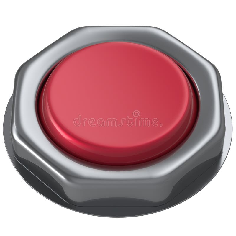 Button red push down activate power switch start turn on off stock illustration