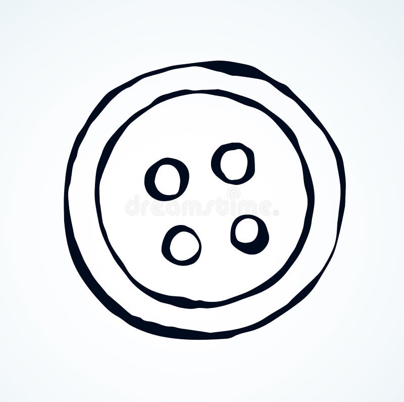 Button. Vector drawing stock vector. Illustration of drawn - 153750839