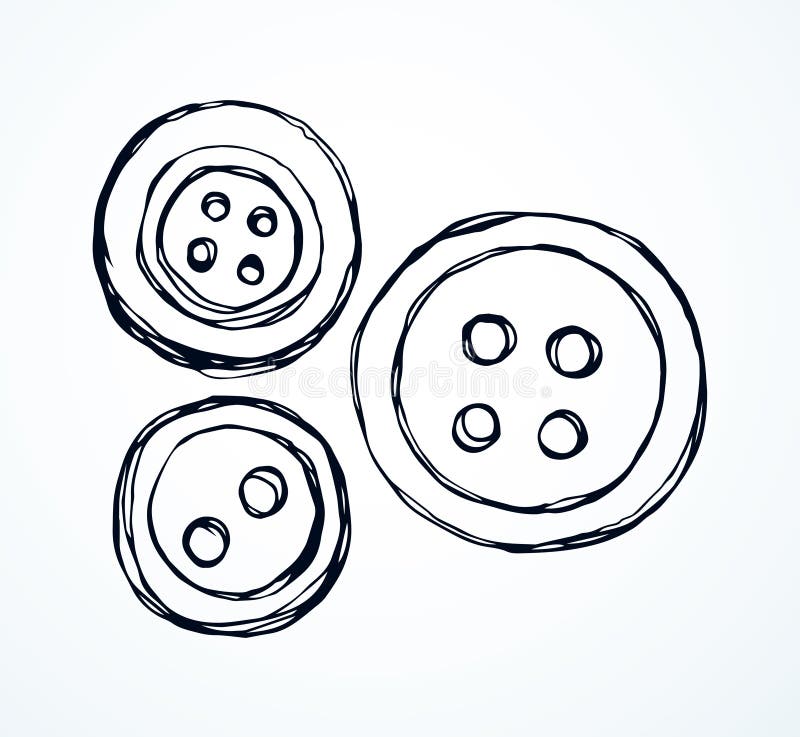 Dress Round Button Icon, Outline Style Stock Vector - Illustration of