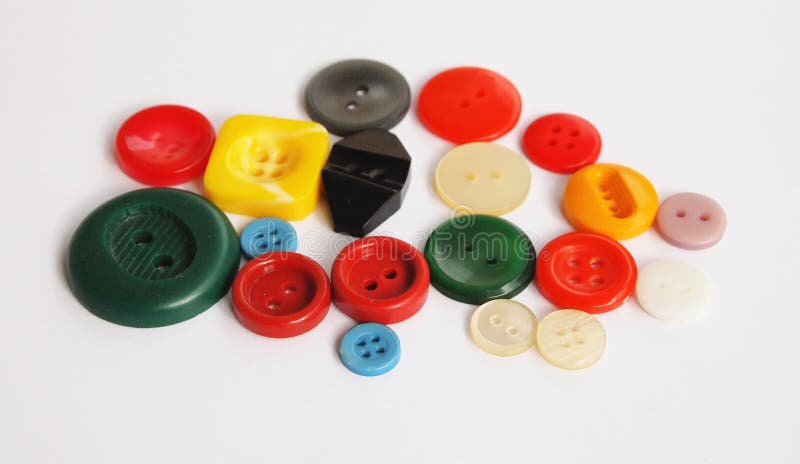 Large Red, Yellow, and Blue Buttons Stock Photo - Image of button, sewing:  11535136