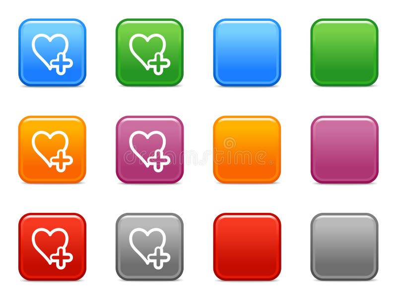 Download Buttons Add To Favorites Icon Stock Vector - Illustration of pink, color: 6631817
