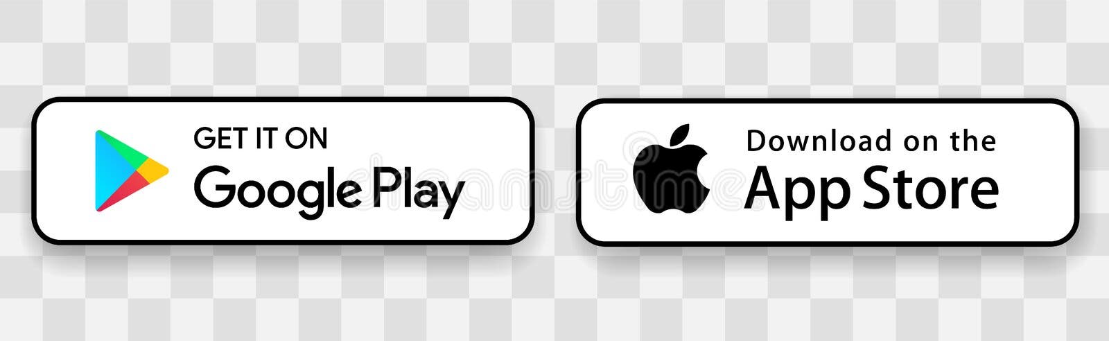 App store google play microsoft  button set Vector Image