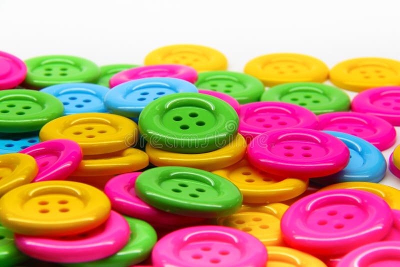 Buttons of many colors