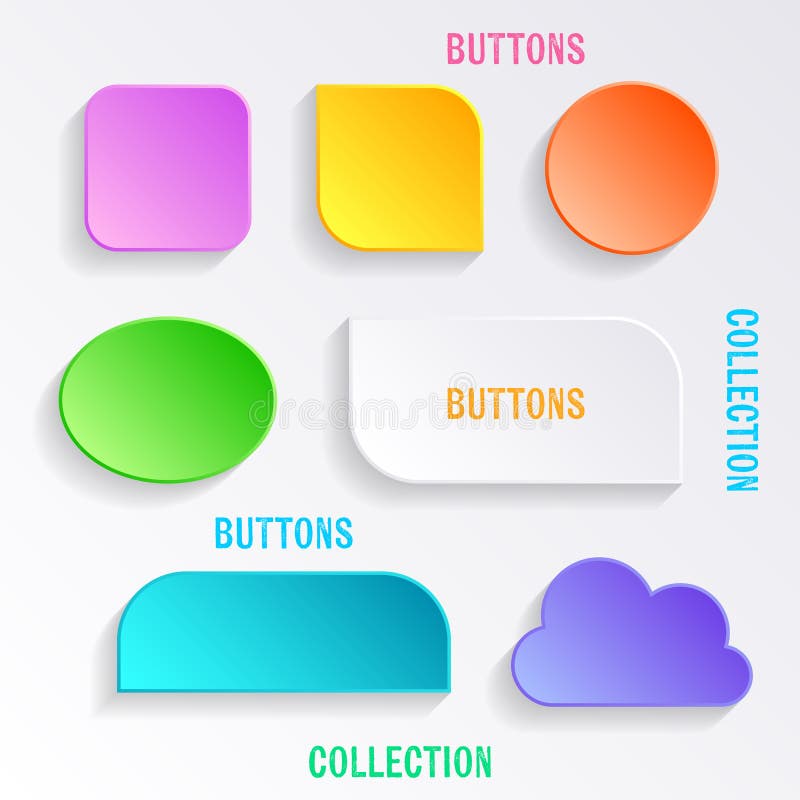 Buttons with shadows