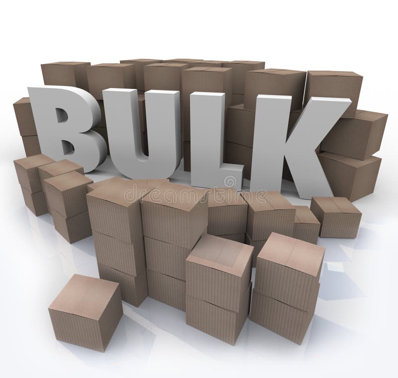 Buy In Bulk Word Many Boxes Product Volume Quantity Stock Illustration - Illustration of massive ...