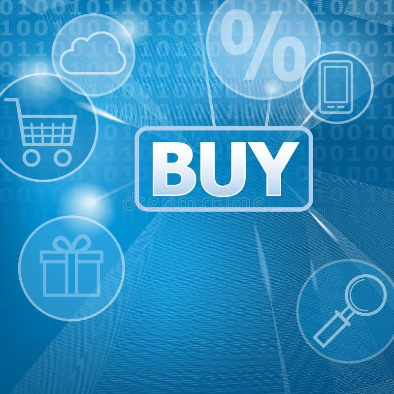 Touch screen Buy button stock vector. Illustration of business 201071443