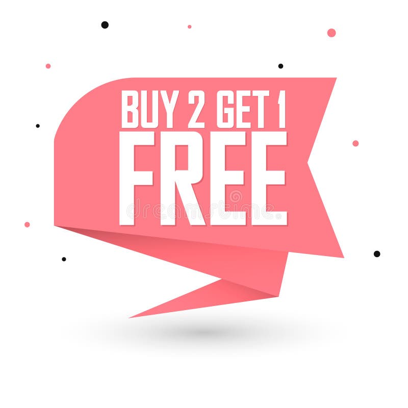 Buy 2 Get 1 Free, Sale Banner Design Template, Discount Speech Bubble Tag,  Vector Illustration Stock Vector - Illustration Of Discount, Limited:  183564746