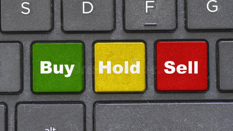 Buy hold sell button on computer keyboard for business concept. Keyboard sell stock images, royalty-free photos and pictures
