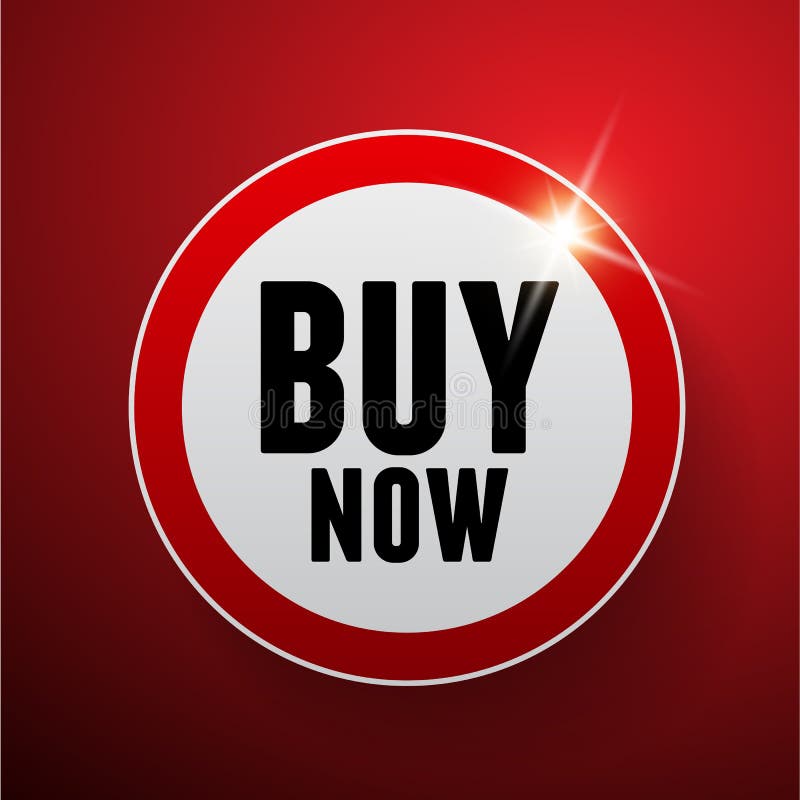 Buy now vector sign royalty free illustration