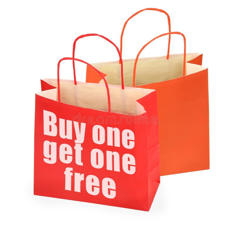 Buy one get one free stock photo. Image of retail, orange - 6139072