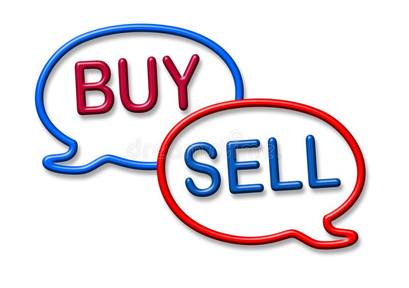 Buy and sell stocks symbol stock illustration. Illustration of broker