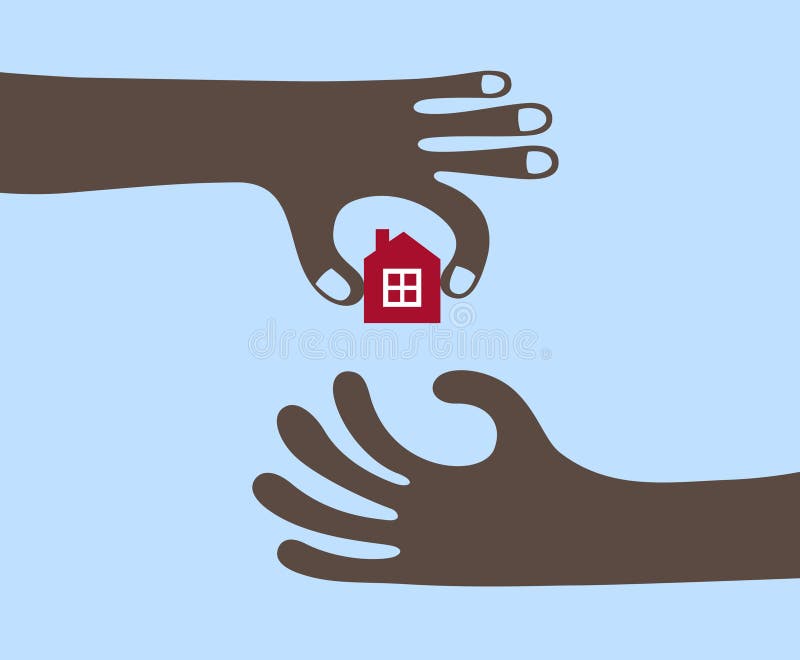 Buying a house vector illustration