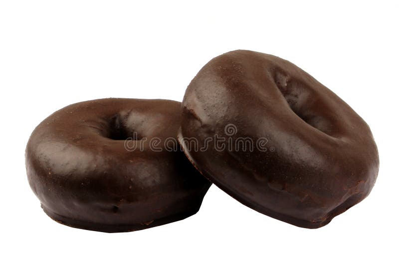 Two donuts isolated on white. Two donuts isolated on white