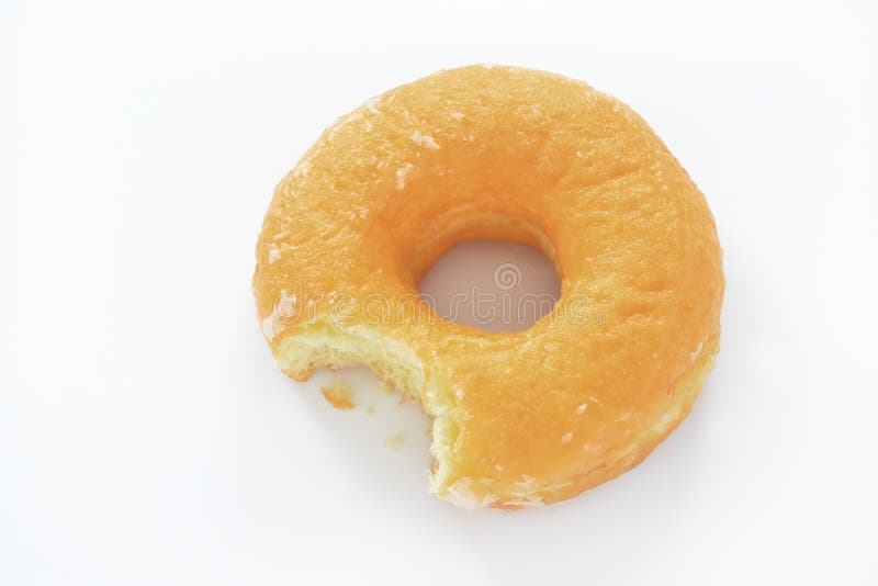 Bitten donut , on white background. Bitten donut , on white background.