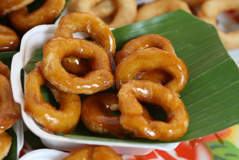 Thai desserts are sweet donut. Thai desserts are sweet donut