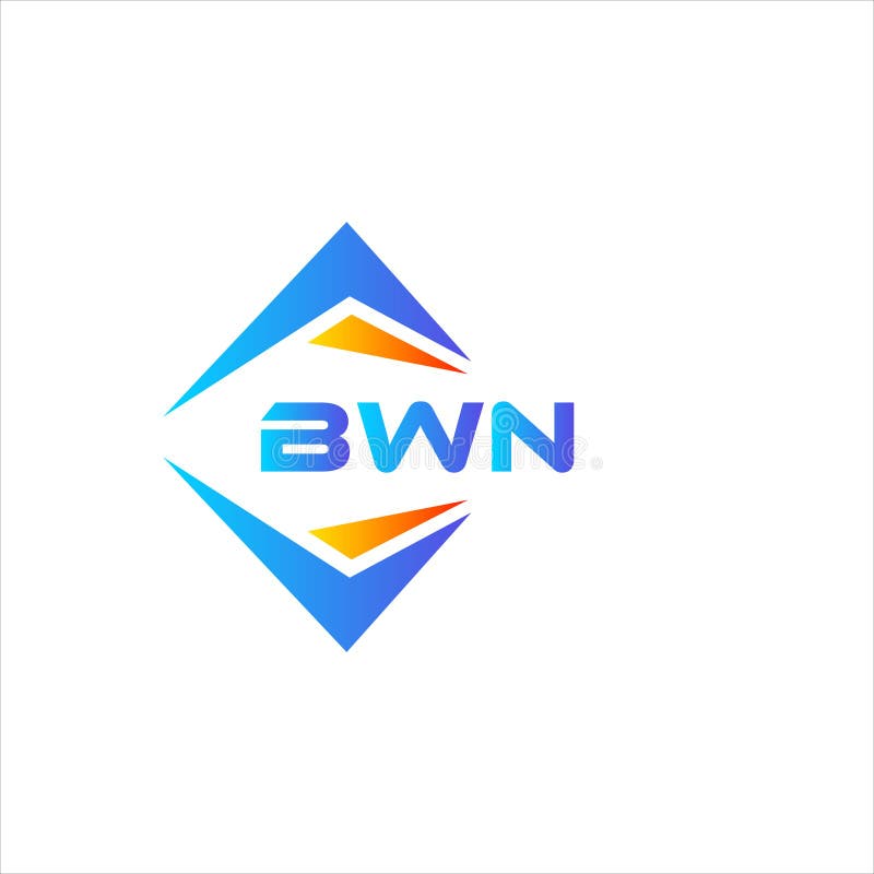 BWN abstract technology logo design on white background. BWN creative vector illustration