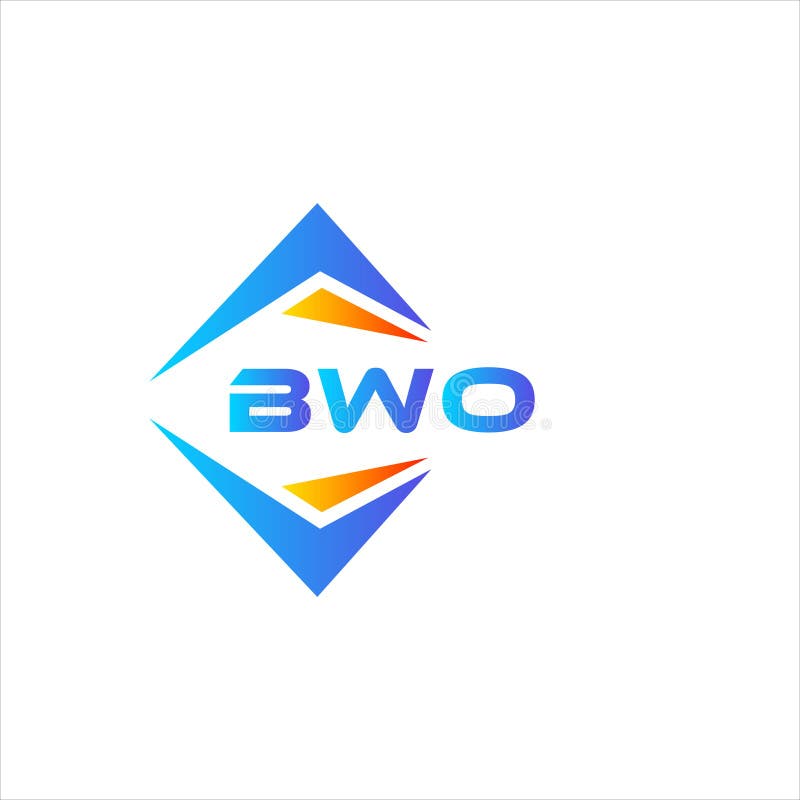 BWO abstract technology logo design on white background. BWO creative royalty free illustration