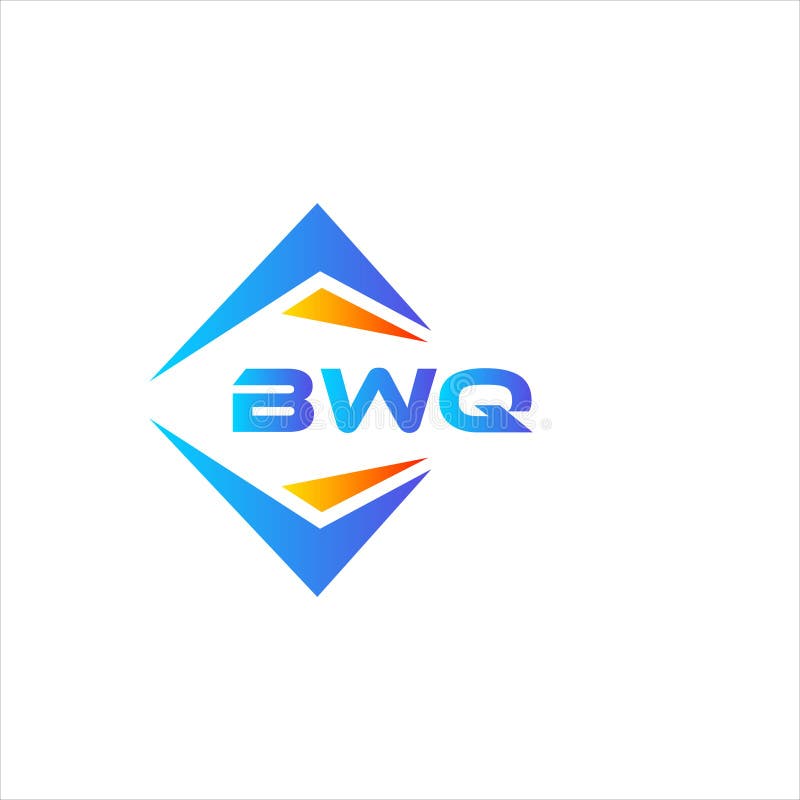 BWQ abstract technology logo design on white background. BWQ creative stock illustration