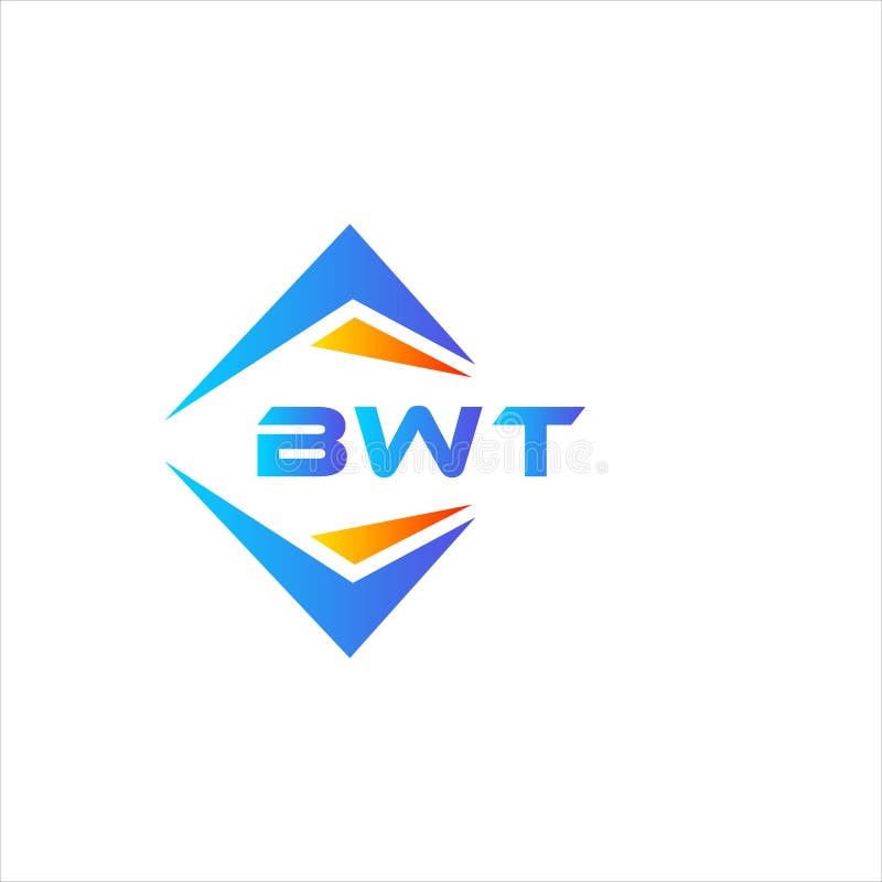 BWT abstract technology logo design on white background. BWT creative royalty free illustration