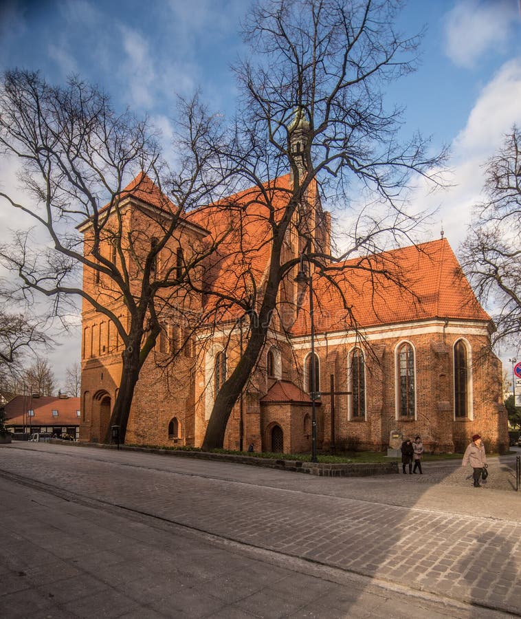 Bydgoszcz - cathédrale de St Martin et de Saint-Nicolas photos libres de droits Bydgoszcz - cathédrale de St Martin et de Saint-Nicolas photos libres de droits