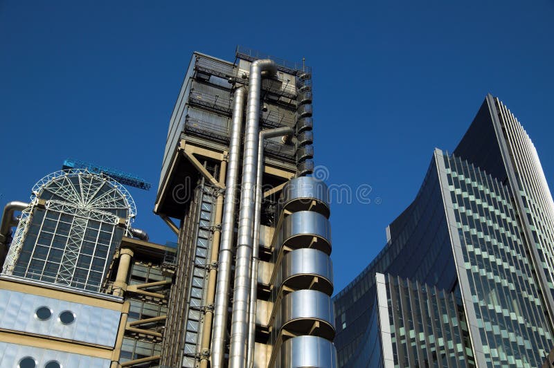 Lloydâ€™s Building Cityscape in the heart of the financial district of London. Lloydâ€™s Building Cityscape in the heart of the financial district of London